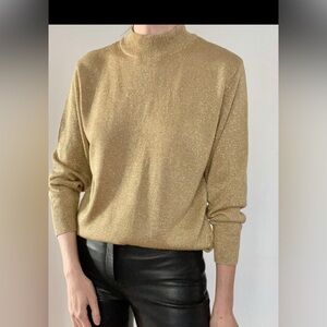 BELLEPOINTE Vintage Cowl Neck Sweater with Ribbed Cuffs size L